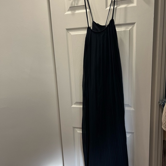 Gabriela Hearst Blue and Black Spaghetti Strap Sundress - Picture 2 of 2